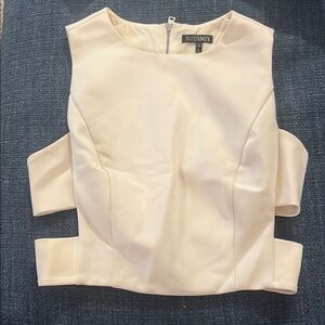 INTERMIX Cream Sleeveless Cut-Out Top